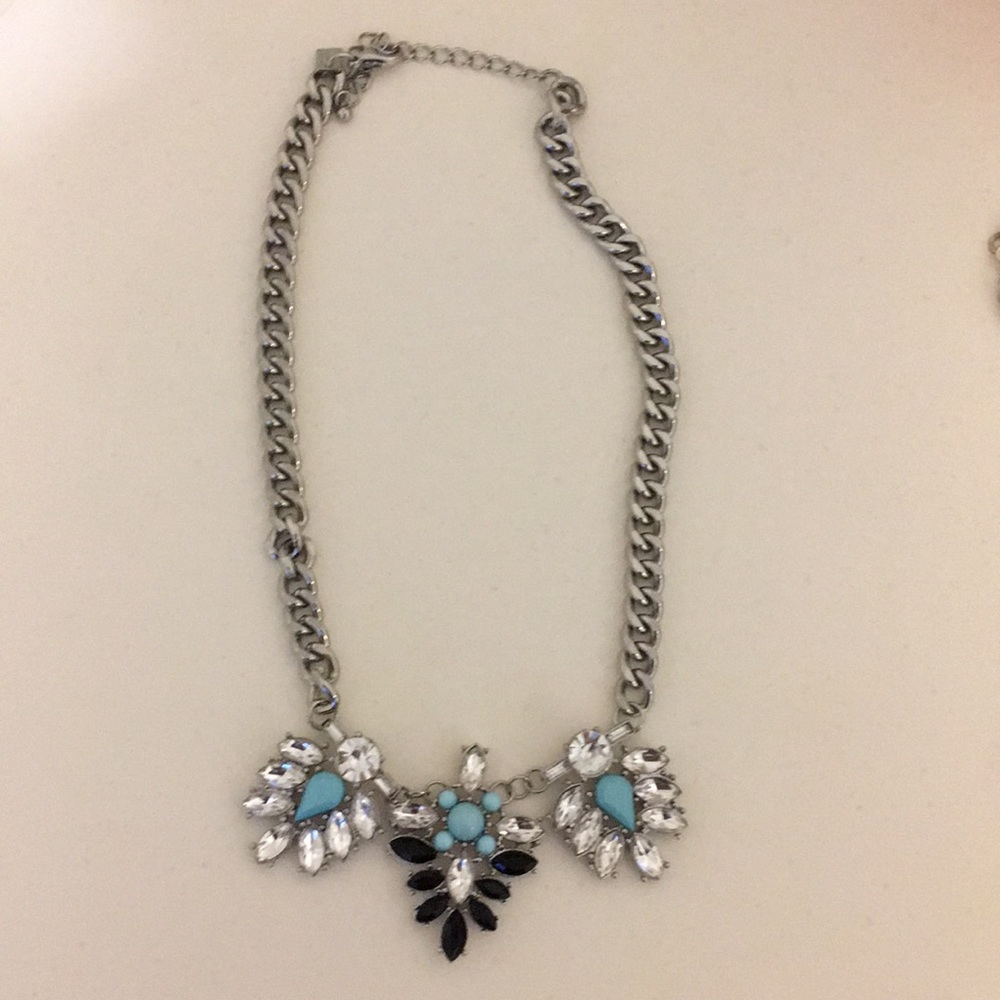 Silver statement necklace